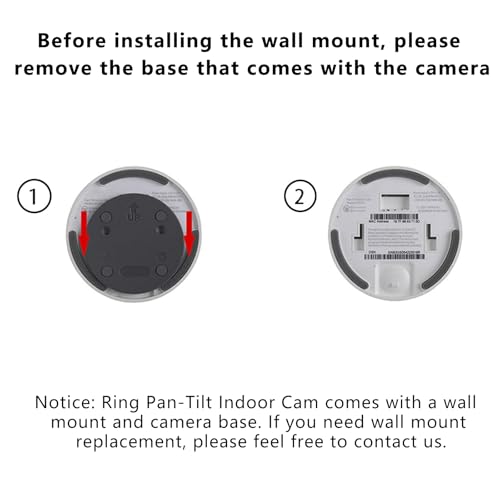 OYOCAM Wall Mount Only Compatible with Ring Pan-Tilt Indoor Cam (2024 Release)–Not Compatible with Other Ring Camera Models,2 Pack Adjustable Angles Bracket, Replacement for The Fixed Original Stand - Image 5