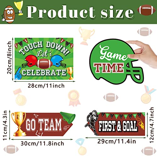 Sinmoe 20 Pieces Football Party Sign Football Tailgate Party Supplies Concession Stand Decoration Soccer Team Decor Favors for Game Bar Decoration Kit - Image 5