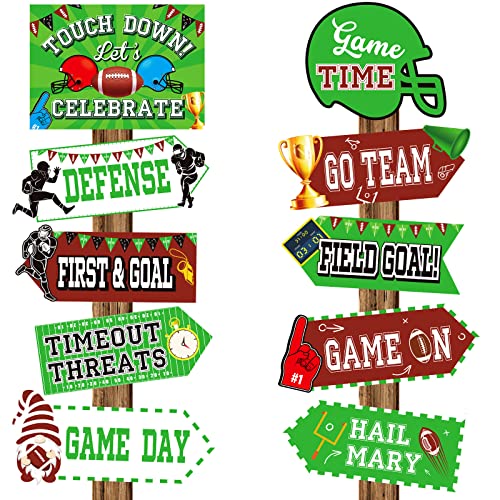 Sinmoe 20 Pieces Football Party Sign Football Tailgate Party Supplies Concession Stand Decoration Soccer Team Decor Favors for Game Bar Decoration Kit - Image 1