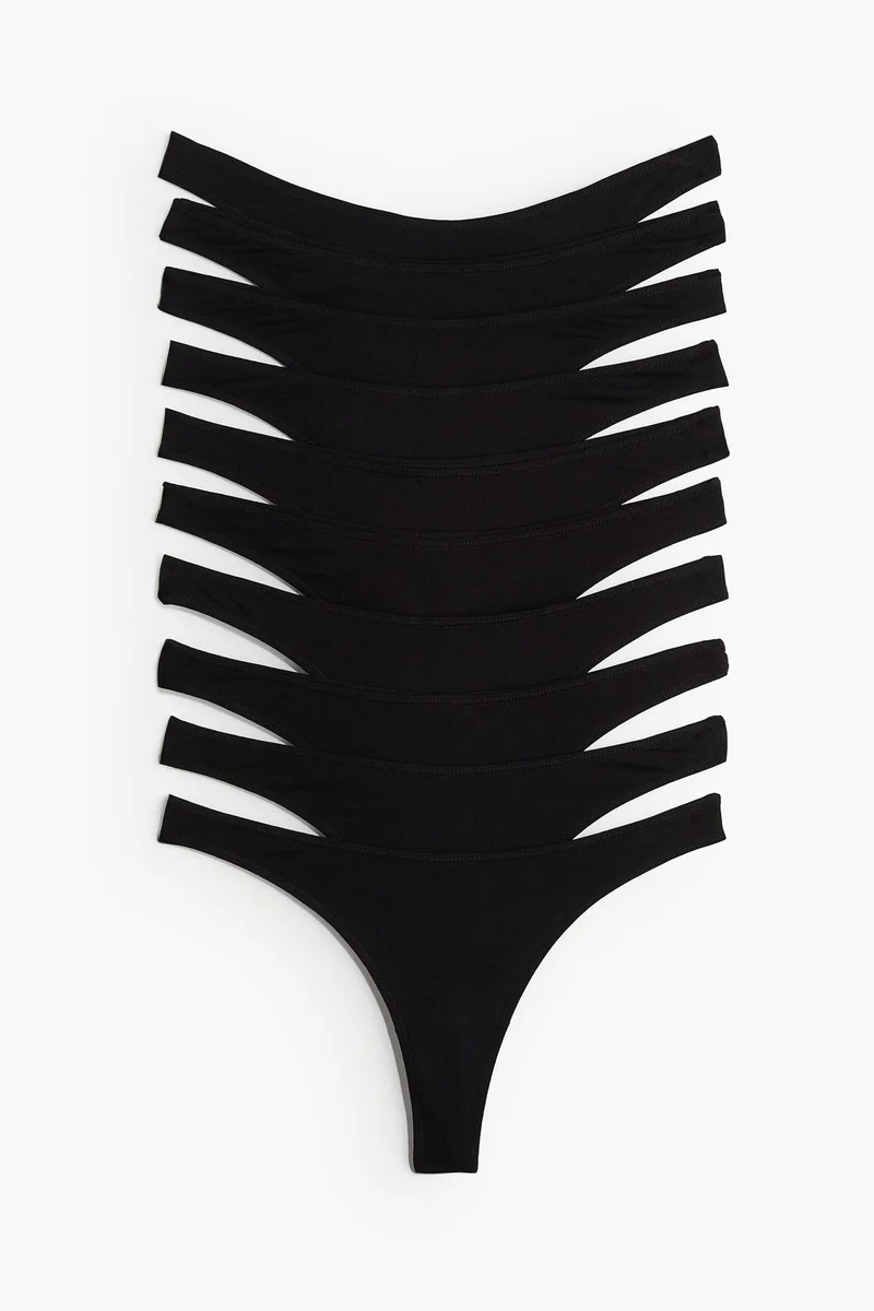 H&M 10-pack cotton thong briefs
