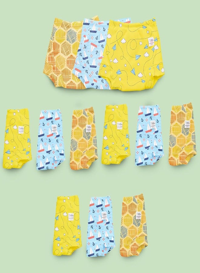 SuperBottoms Padded Underwear For Growing Babies/Toddlers|With 3 Layers Of Cotton Padding & Super DryFeel Layer| Pull-Up For Potty Training & Diaper-Free Time(Explorer, Size: 1, Pack of 12) - Image 2