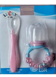 Generic Baby Silicone Fruit Teether With Spoon  - Image 2