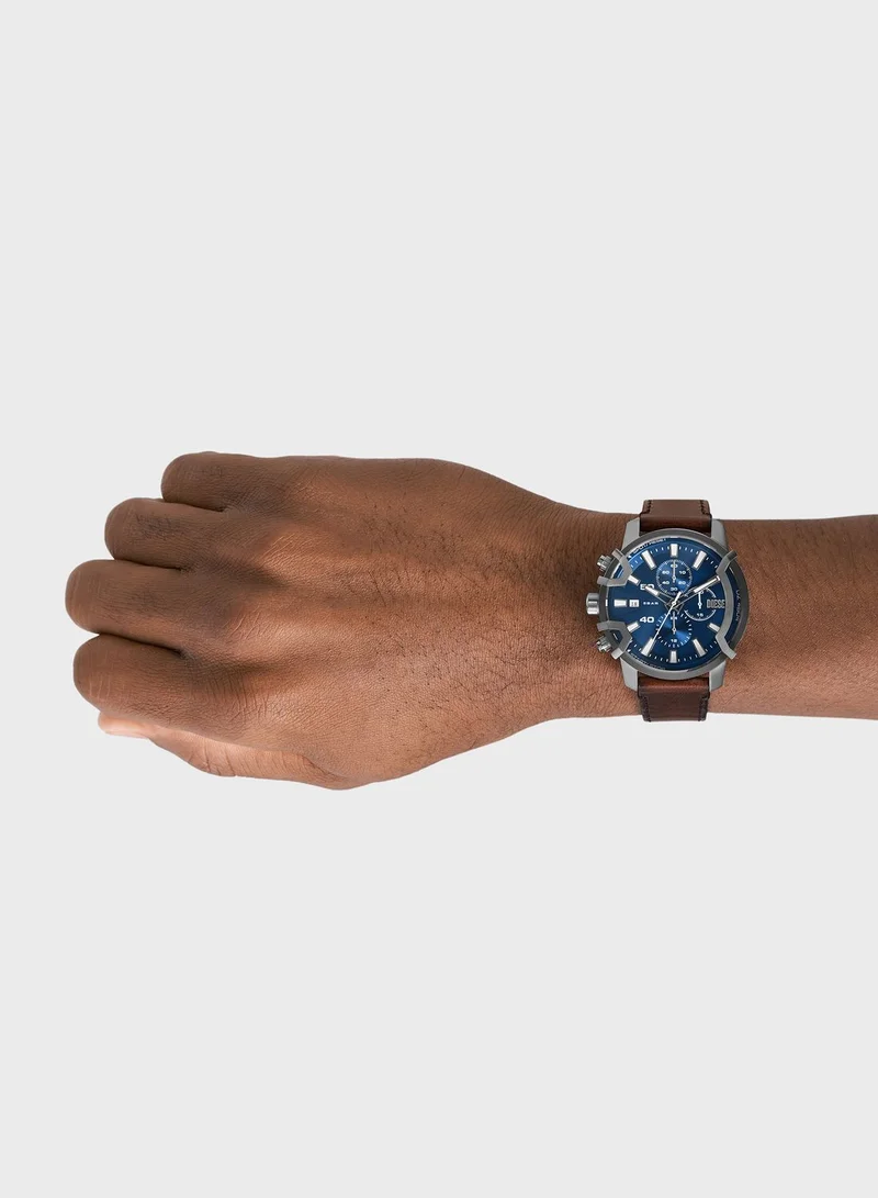 DIESEL Dz4604 Chronograph Leather Strap Watch