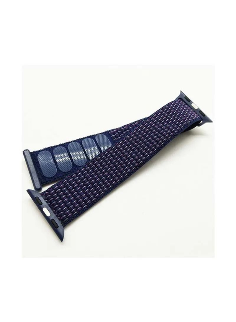 HEXABEX Apple Watch Band/Strap Compatible With Compatible with 42mm(Series 10)/41mm/40mm/38mm Nylon Band/Strap for Apple Watch All Series Indigo Blue  - Image 2