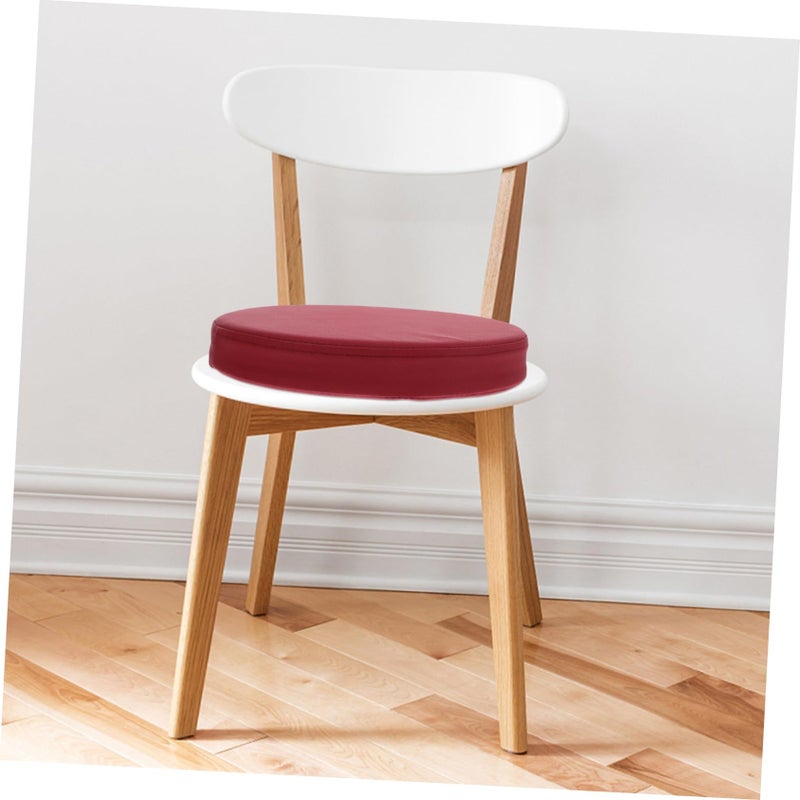 Dark Red Round Seat Pad Comfortable Floor Cushion Stool Replacement For Household Chairs - Image 4