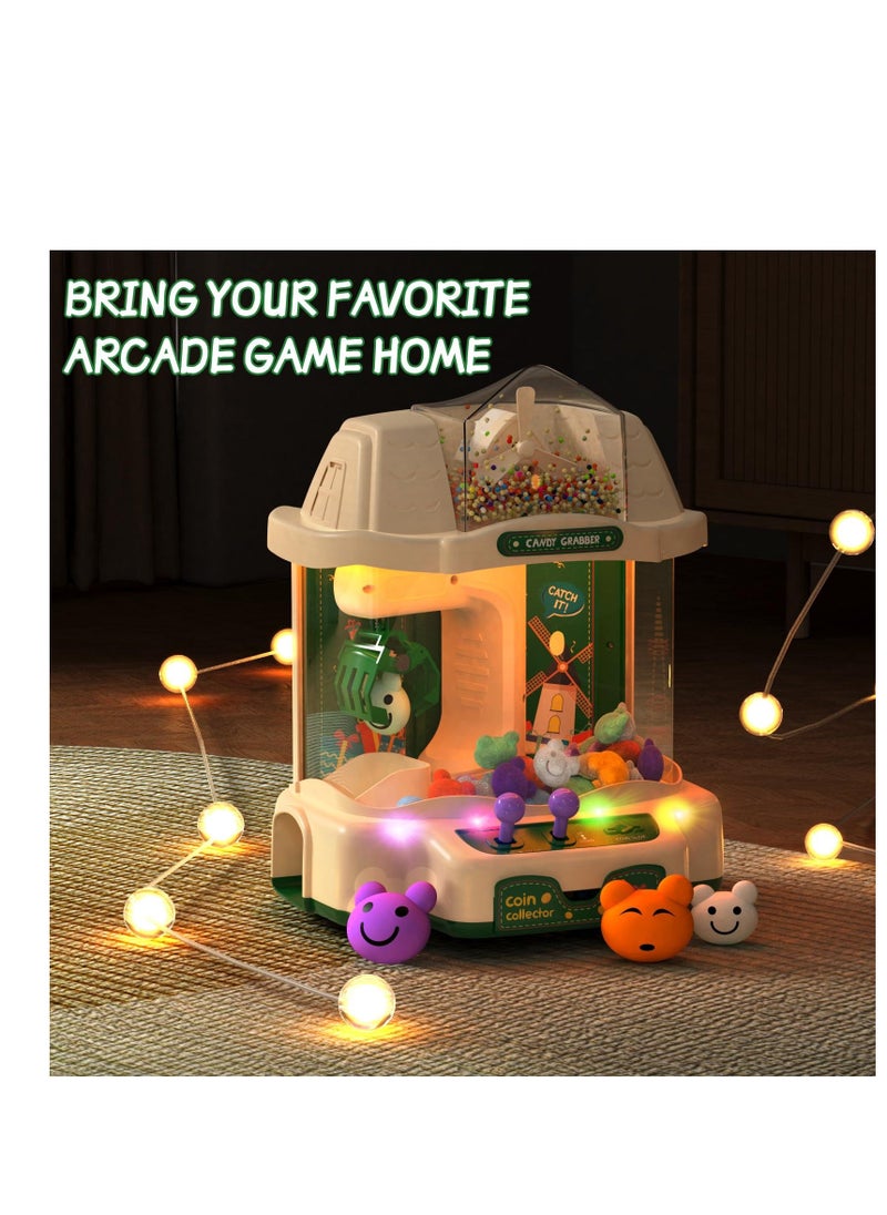 Claw Machine for Kids, Mini Candy Grabber Prize Dispenser Vending Toys Electronic Arcade Game with Lights Sound & Pinwheel & 20 Plush Toys for Kids, Boys, Girls, Party & Birthday  - Image 5