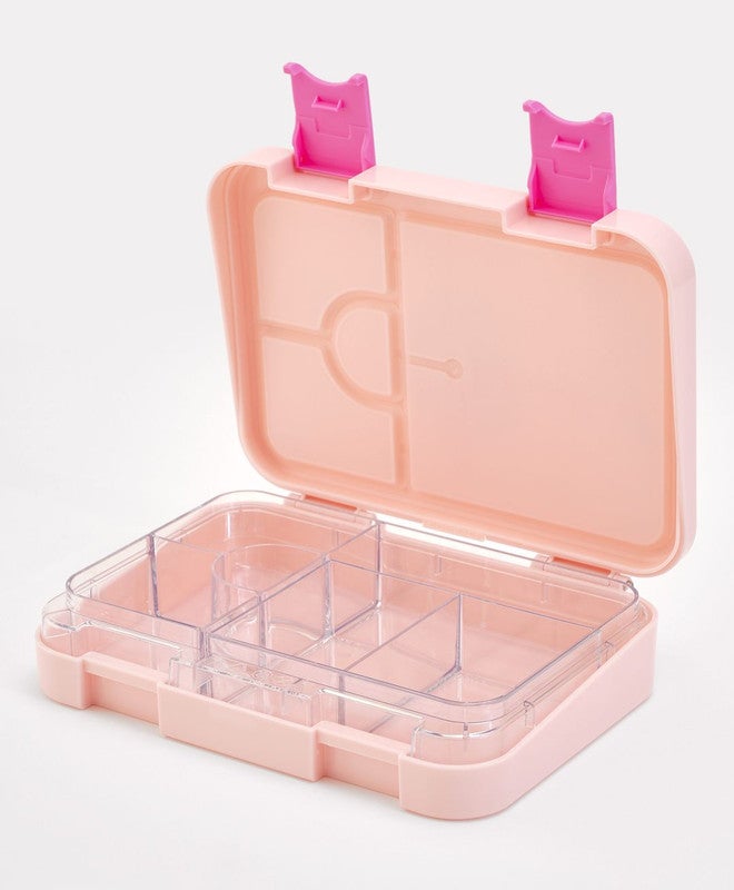 Bonfino Lunch Box, Cake Theme, Easy to Carry, Leak-Proof Lid, Microwave Safe, 3 Years+, 22 x 15.5 x 5cm - Pink - Image 2