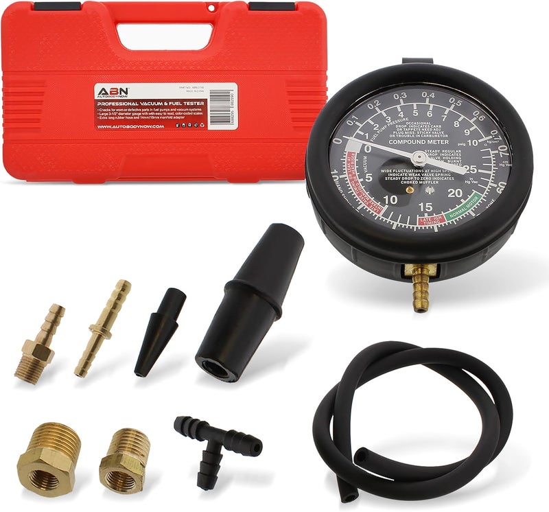 ABN Car Vacuum and Fuel Pump Tester Gauge Kit - Image 1