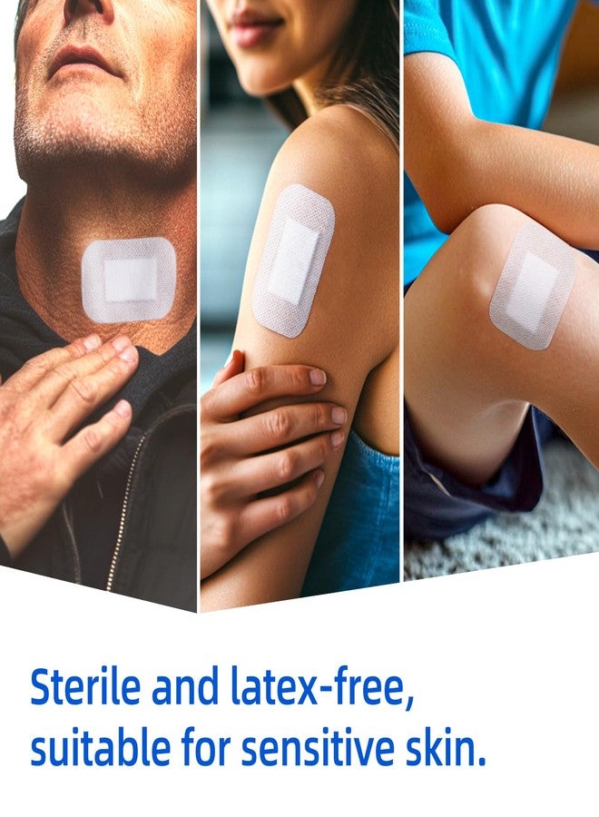 Niceful 50Pcs Adhesive Gauze Island Dressing 2"x3", Water-Resistant Wound Dressing, Sterile & Absorbent Medical Grade Dressing Pad First Aid Dressing Pads - Image 4