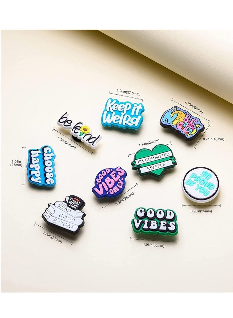 Excefore سحر الديكور الأحذية 20 جهاز كمبيوتر شخصى الكلمات الإلهام الأحذية سحر PVC Croc سحر زر دبابيس للزينة الأحذية البلاستيك لا الأحجار الكريمة - Image 4