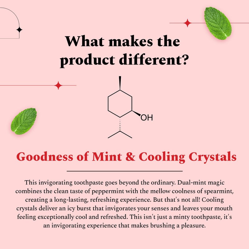 Perfora Xtraaa Fresh Toothpaste - 250g (125g x 2) | SLS-Free with Sodium Fluoride for Strong Teeth | Enamel Safe Toothpaste for Kids & Adults | Long Lasting Freshness | Double Mint | Pack Of 2 - Image 4