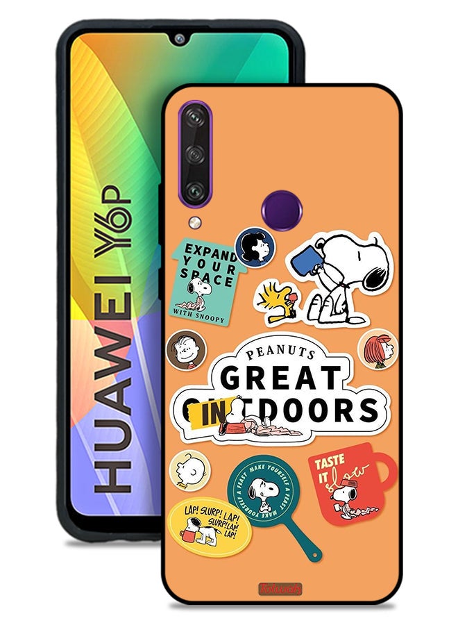 Tolwak Huawei Y6p Protective Case Cover Peanuts Stickers - Image 1