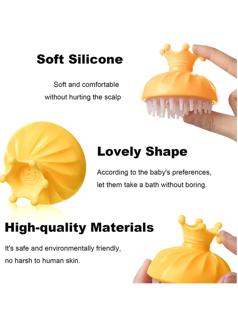 Excefore 2 PCS Silicone Shower & Shampoo Brush for Kids, Scrubbers Exfoliator Brush, Included Scalp Care Comb and Body Scrub,Suitable for Newborns & Toddlers Hair and Body Care - Image 2