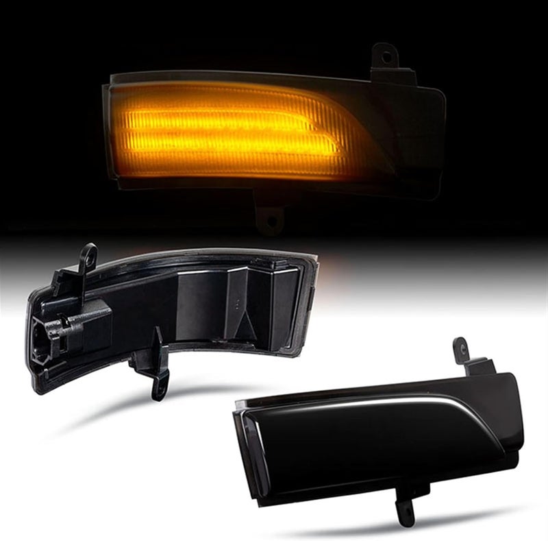 QASULER Dynamic Amber Mirror Turn Signal Light Indicators - Image 2