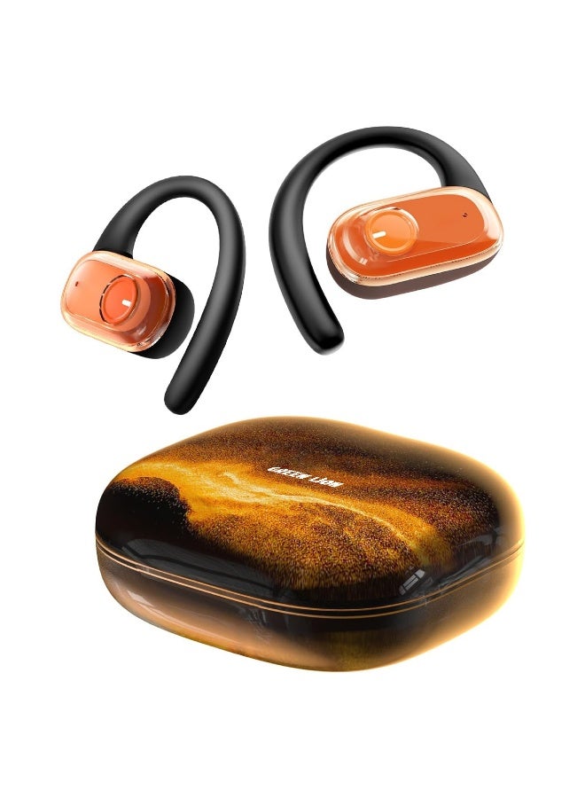 GREEN LION CATANIA Open-Ear Earbuds with Smart Touch Control / Dual-Mic ENC / Type-C Charging / IPX5 Water Resistance Level / Open-Ear Comfort / Liquid Sand Design - Orange - Image 2