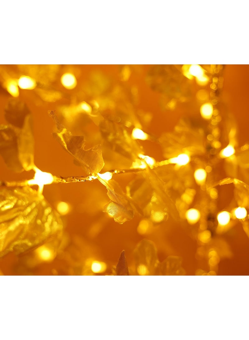 DubaiGallery شجرة الخريف الاصطناعية مع أضواء LED مضاءة مسبقًا لتزيين شرفة المنزل الداخلية والخارجية في الخريف - Image 3