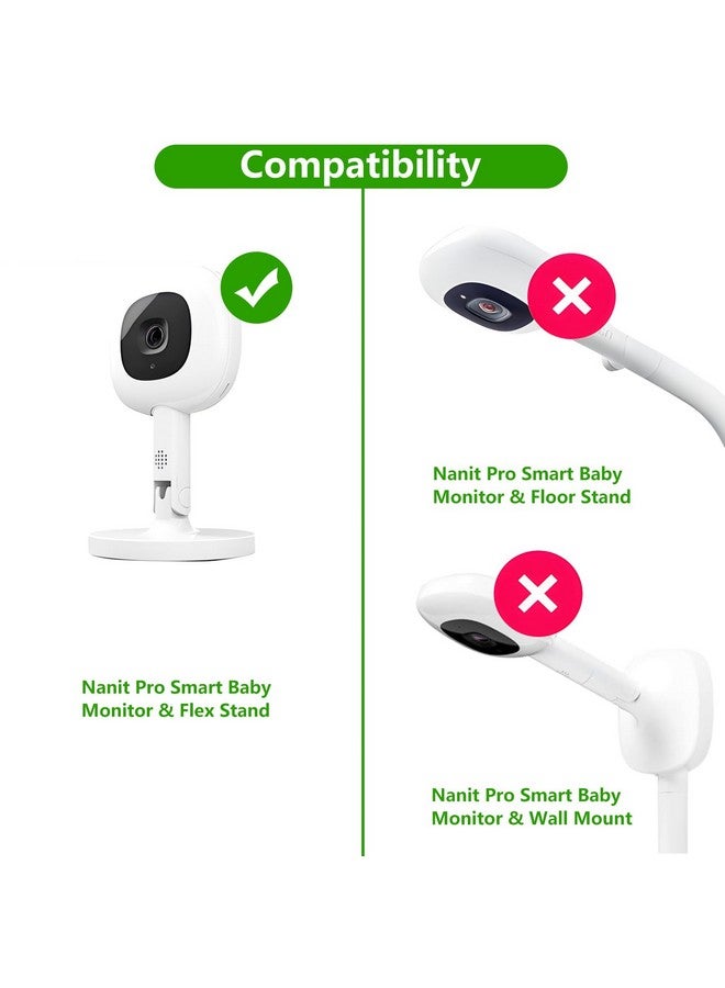 wochel Adjustable Baby Monitor Wall Mount Compatible with Nanit Pro Smart Baby Monitor & Flex Stand, Baby Camera Wall Mount with Perfect View Angle and Easy to Install - Image 2