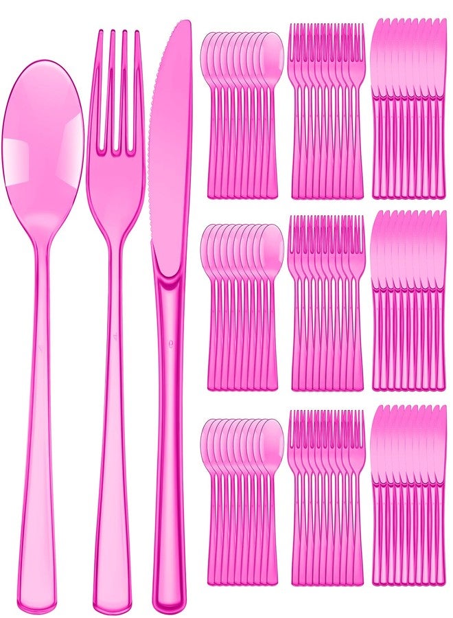 Minatee مجموعة أدوات المائدة القابلة للتصرف من ميناتي 150 قطعة - أدوات فضية بلاستيكية قوية - 50 شوكة 50 سكين 50 ملعقة للاستخدام في المنزل والمكتب والمدرسة والحفلات والنزهات والمطاعم والفعاليات الخارجية - Image 1