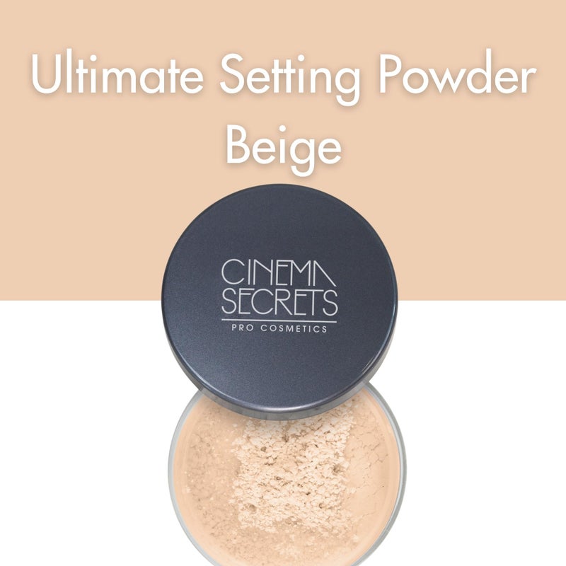 Cinema Secrets Ultralucent Setting Powder- Beige. Talc-Free Loose Mineral Powder for All Skin Types, Oil Control, Shine-Free Finish, Breathable, Weightless, & Moisture-Resistant, Organic Ingredients - Image 2