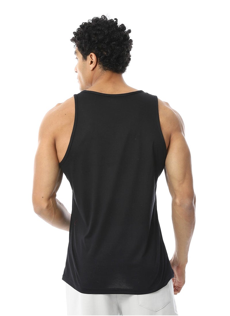 Caesar Printed Sportive Tank Top For Mens  - Image 3