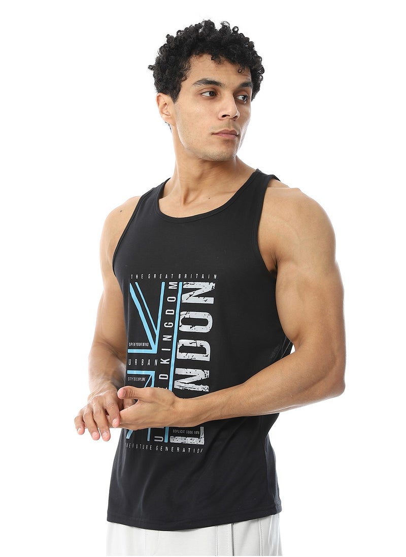Caesar Printed Sportive Tank Top For Mens  - Image 2