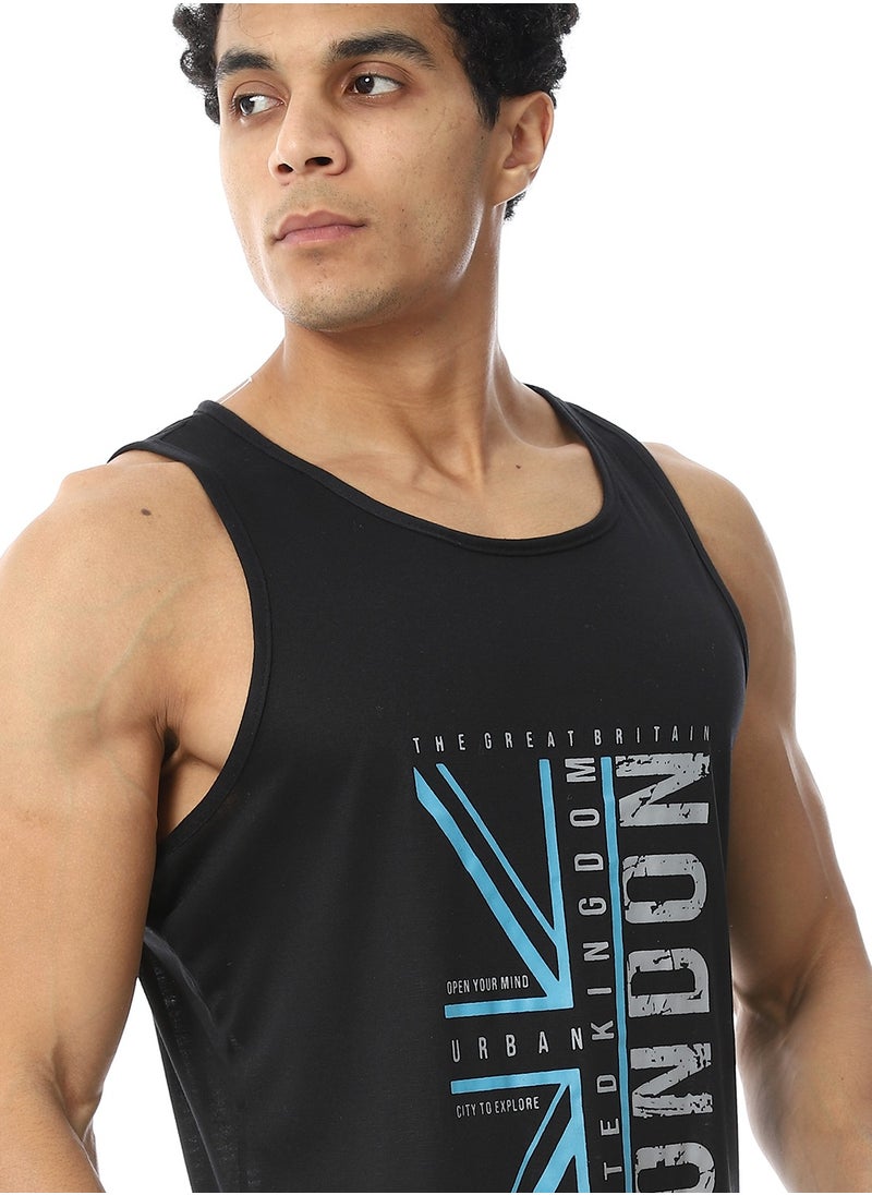Caesar Printed Sportive Tank Top For Mens  - Image 4