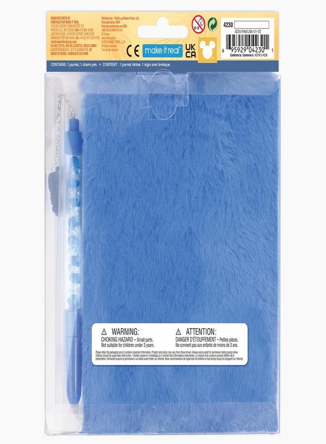 Make It Real: Disney: Stitch Cool Vibes Fuzzy Journal & Pen - 192 Lined Pages W/Fun Quotes & Images, Character Charm Pen, Plush Diary Cover, Kids 6+ - Image 2