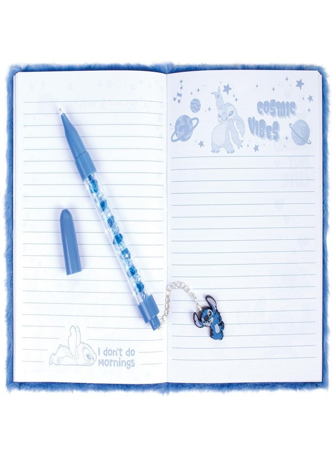 Make It Real: Disney: Stitch Cool Vibes Fuzzy Journal & Pen - 192 Lined Pages W/Fun Quotes & Images, Character Charm Pen, Plush Diary Cover, Kids 6+ - Image 4