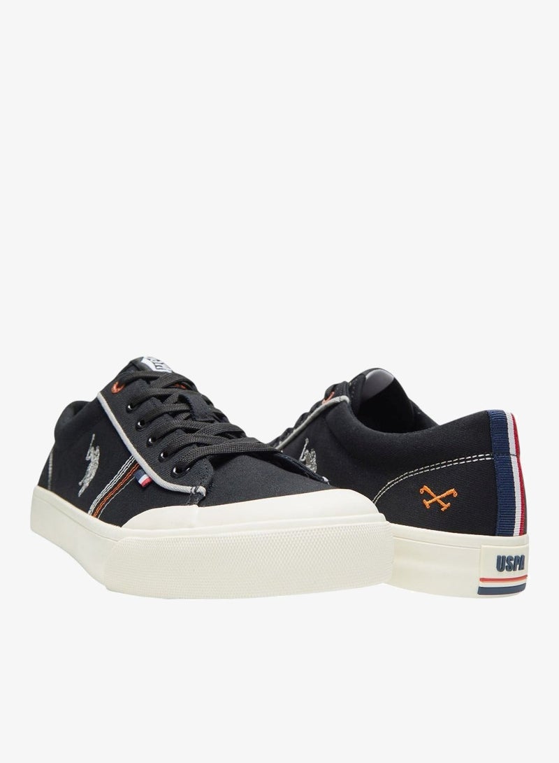 U.S. Polo Assn. Men's Black Low-Top Sneakers -Lightweight Shoes Stylish Lace-Up Design - Image 5