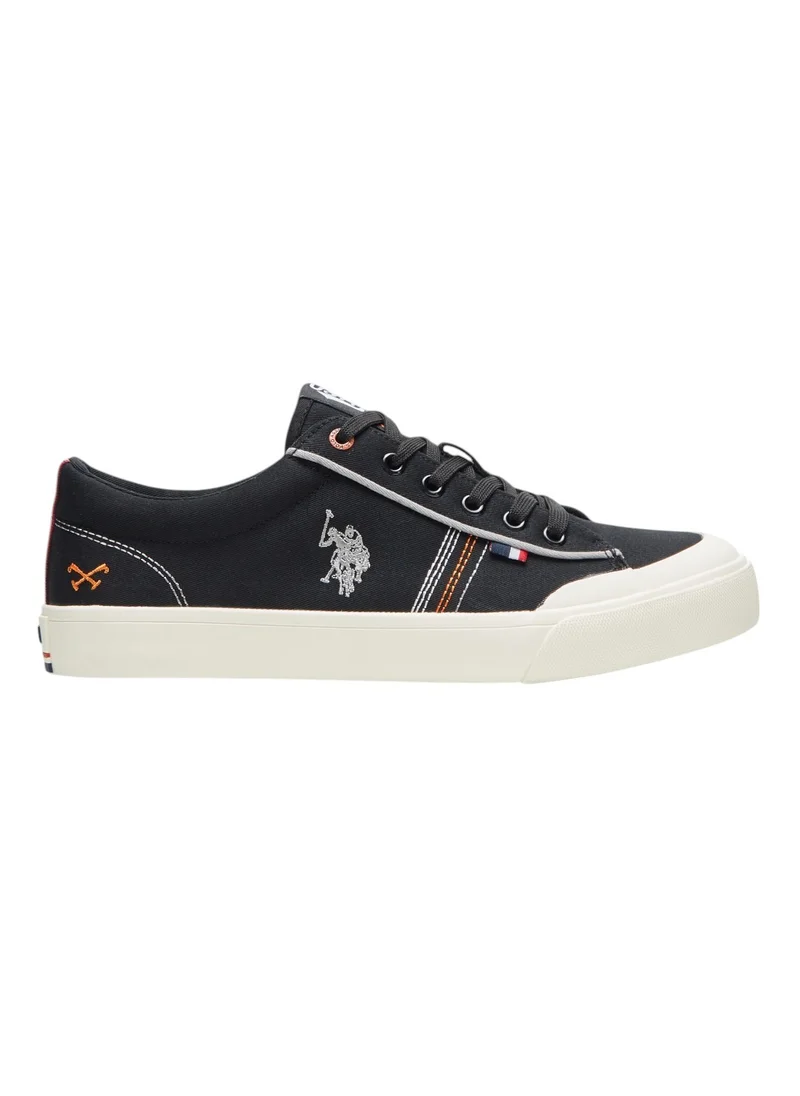 U.S. Polo Assn. Men's Black Low-Top Sneakers -Lightweight Stylish Lace-Up Design