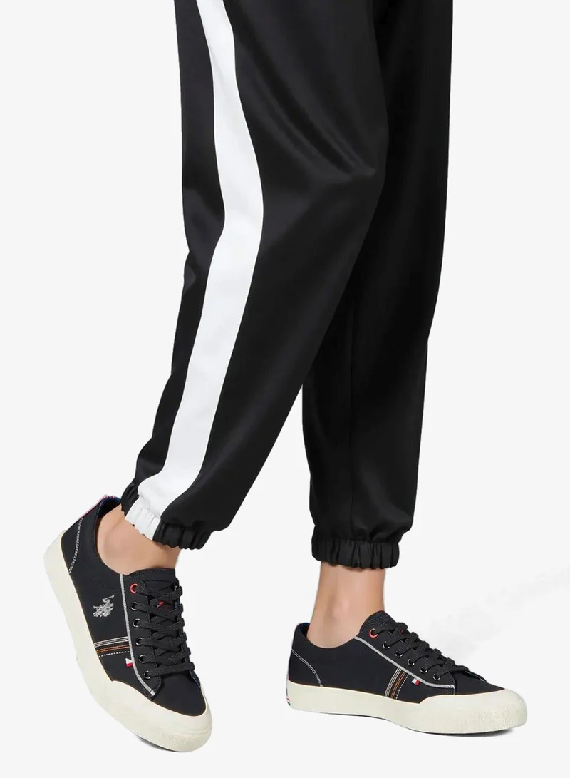 U.S. Polo Assn. Black Men's Black Low-Top Sneakers -Lightweight Shoes Stylish Lace-Up Design for Men | Best Price UAE