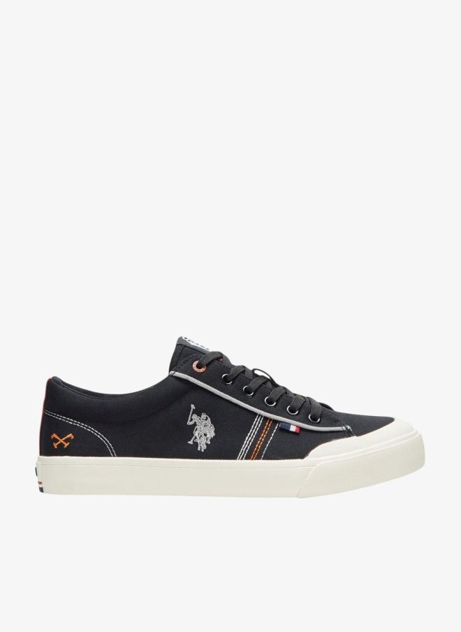 U.S. Polo Assn. Men's Black Low-Top Sneakers -Lightweight Shoes Stylish Lace-Up Design - Image 1