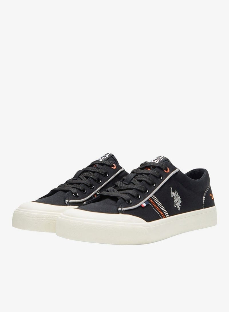 U.S. Polo Assn. Men's Black Low-Top Sneakers -Lightweight Shoes Stylish Lace-Up Design - Image 3