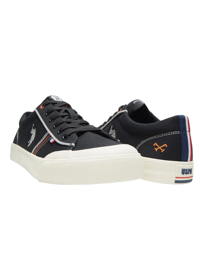 U.S. Polo Assn. Black Men's Black Low-Top Sneakers -Lightweight Shoes Stylish Lace-Up Design for Men | Best Price UAE