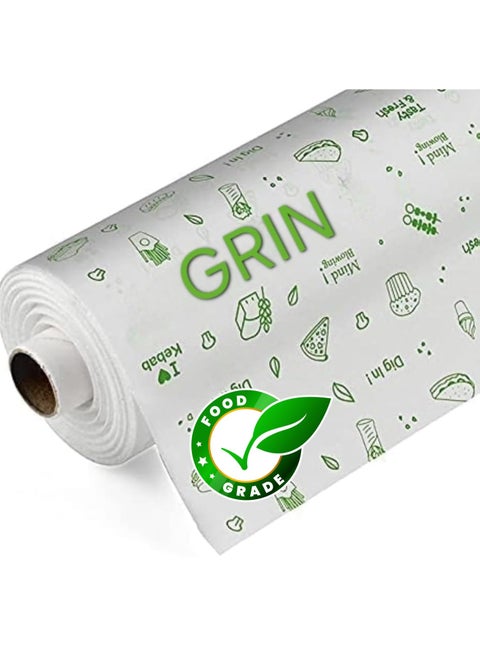 Grin 100M Food Wrapping Paper Roll Baking Paper Butter Paper roti Paper Wrapping Paper Wax Paper roll reheatable Paper Parchment Paper 100 Food Grade Pack of 1