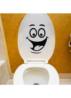 Generic Smiley Face Bathroom Wall Sticker Black-18x24cm DIY Removable Murals For House Decoration Bathroom Baby Bedroom Decals  - Image 3