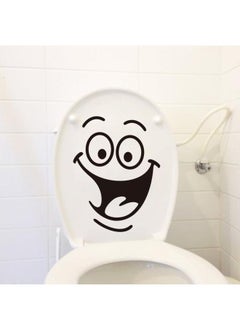 Generic Smiley Face Bathroom Wall Sticker Black-18x24cm DIY Removable Murals For House Decoration Bathroom Baby Bedroom Decals  - Image 5