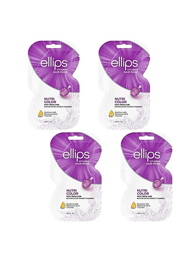 Ellips Hair Mask Nutri Color 20g (Pack of 4) - Image 5