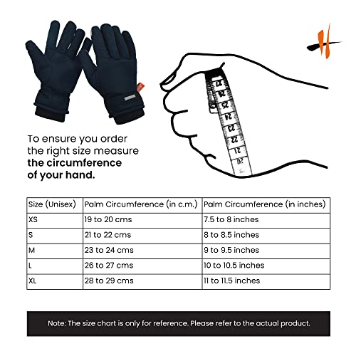 HIVER Waterproof Gloves Winter Gloves Men Women Touch Screen Glove Anti-Slip Windproof Waterproof Texting Gloves for Running Cycling (Small, Black) - Image 2