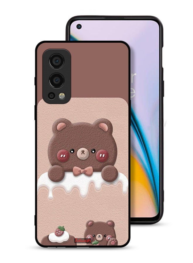 Tolwak OnePlus Nord 2 5G Protective Case Cover Bear Strawberry - Image 1