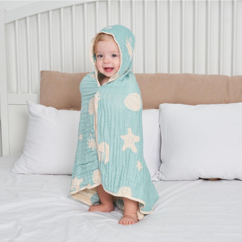 HardNok Ultra-Soft Muslin Baby Hooded Towel - 32 x 32 Inches, Ideal for Bath & Beach, Suitable for Both Boys & Girls from Newborns to Toddlers - Image 2