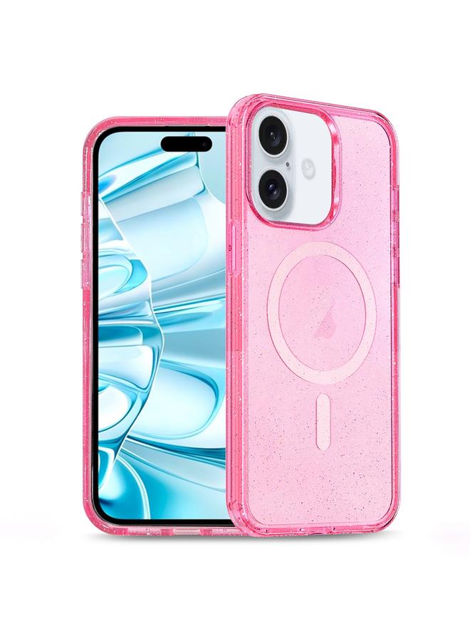 اس-توب جراب هاتف iPhone 16 Plus من مادة TPU الهجينة اللامعة والبولي كربونات MagSafe - Image 1