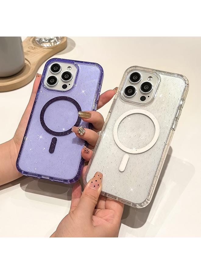 اس-توب جراب هاتف iPhone 16 Plus من مادة TPU الهجينة اللامعة والبولي كربونات MagSafe - Image 5