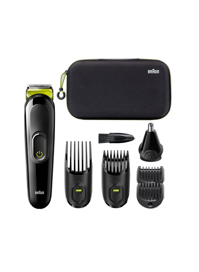 BRAUN MGK 3921 TS All-in-One Trimmer, 6-in-1 Styling Kit with Hard Case Black 8.59 x 18.49 x26.1cm - Image 1
