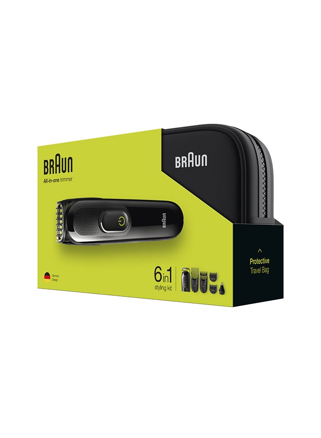 BRAUN MGK 3921 TS All-in-One Trimmer, 6-in-1 Styling Kit with Hard Case Black 8.59 x 18.49 x26.1cm - Image 3