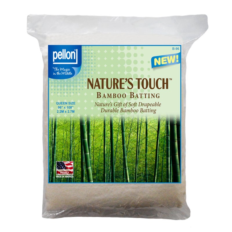 Pellon B96 Natures Touch Bamboo Blend Batting WScrim  Queen 96 X 108