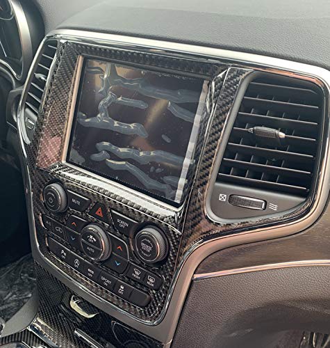 YOCTM ملصق نظام الملاحة GPS لواجهة القيادة YOCTM لجيب جراند شيروكي 2014 2015 2016 2017 2018 مجموعة كاملة من ملحقات الداخلية غطاء زخرفي لواجهة القيادة من ألياف الكربون الحقيقية ملصقات وحدة التحكم المركزية - Image 2