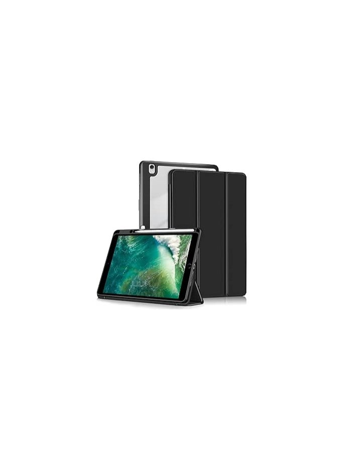 EVO Compatible with iPad Air 3rd Generation Case, iPad Pro 10.5 Inch 2017 Case with Pencil Holder, Clear Back Cover with Stand for iPad Air 3rd Gen 10.5 inch 2019,black 