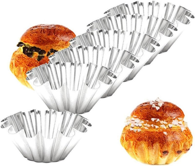 Fluted Brioche Heavy Tinned Steel Mold 3-1/8 Inch Diameter (1 Each)