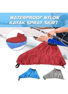 Generic Universal Adjustable Sport Waterproof Nylon Kayak Spray Skirt Deck Sprayskirt Cover Grey L  - Image 3